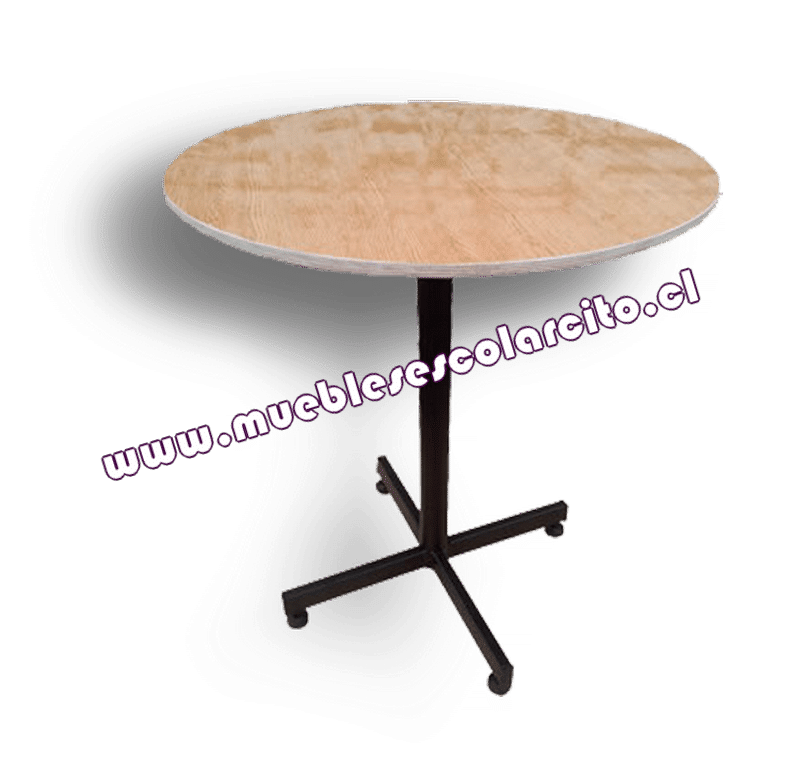 Mesa de Restaurante Ciculalar con Pedestal Pintada